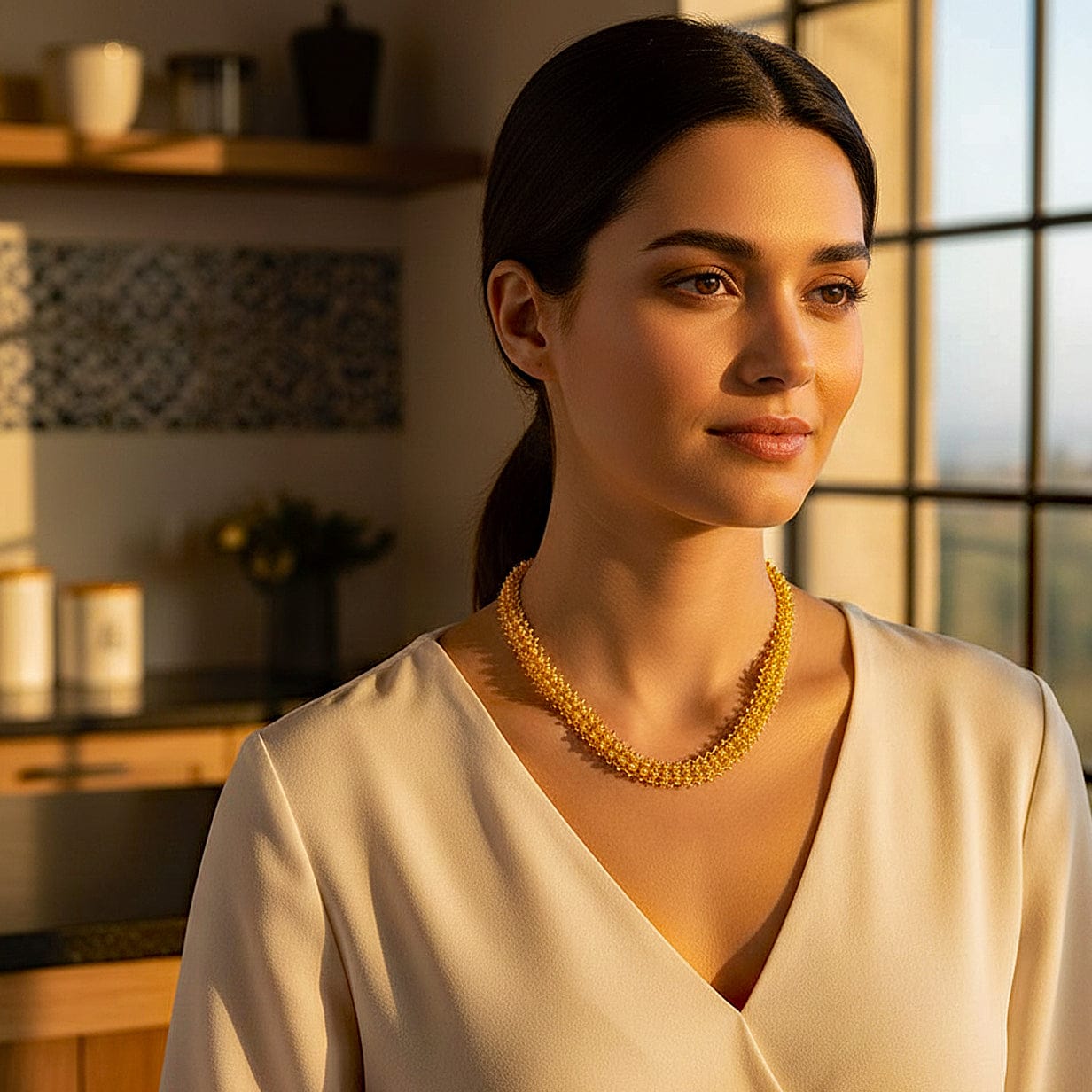 Á Portuguesa I Gold plated Silver Necklace 1.0 oz