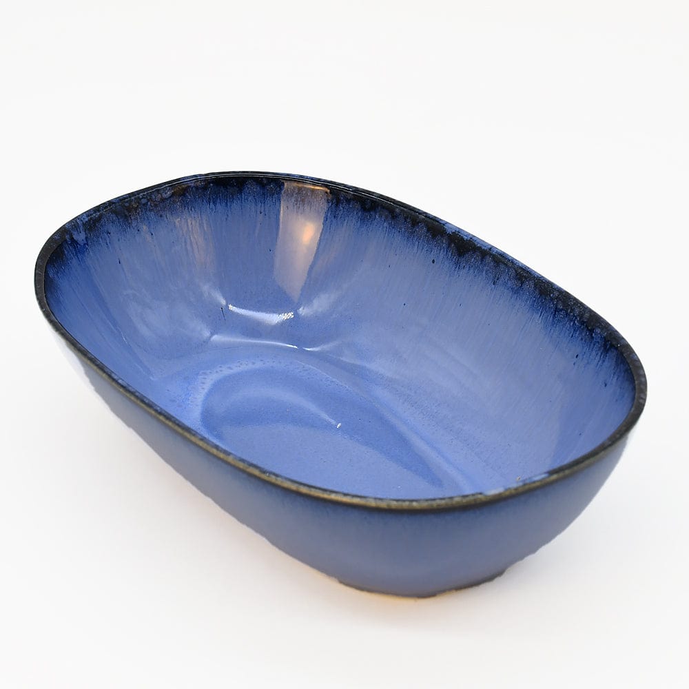 Amazonia I Stoneware Serving Dish 9.8'' - Blue