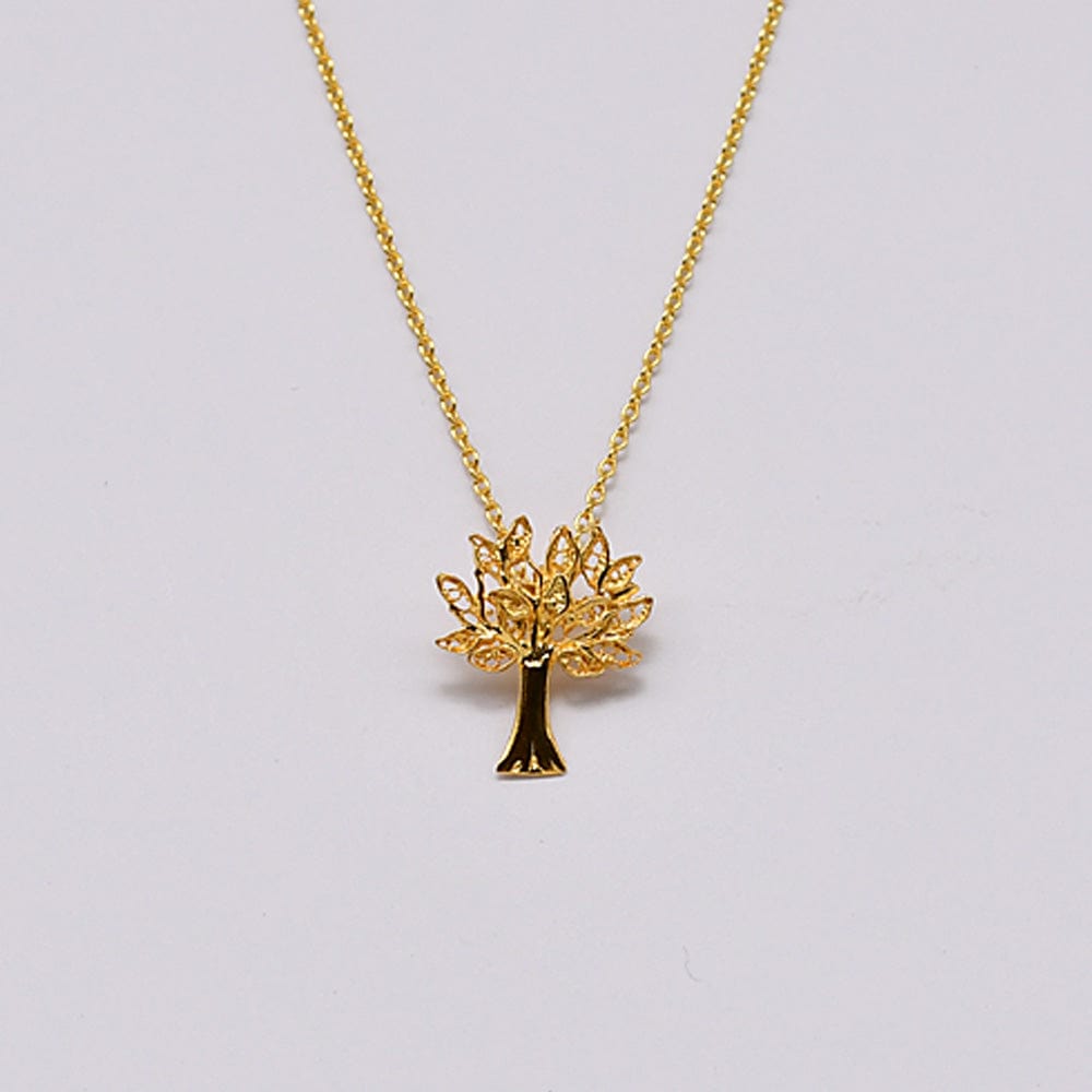 Árvore da Vida I Gold plated Silver Necklace 0.1 oz