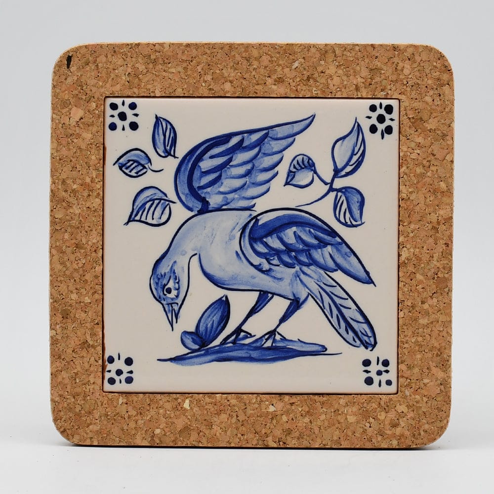 Azulejo I Ceramic and Cork Trivet - 5.9" (7 patterns) Motif 5
