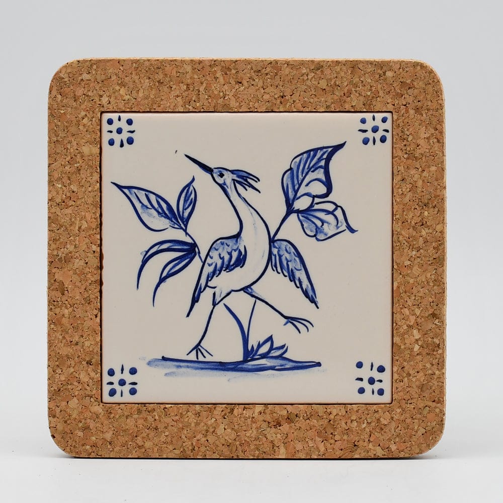 Azulejo I Ceramic and Cork Trivet - 5.9" (7 patterns) Motif 7