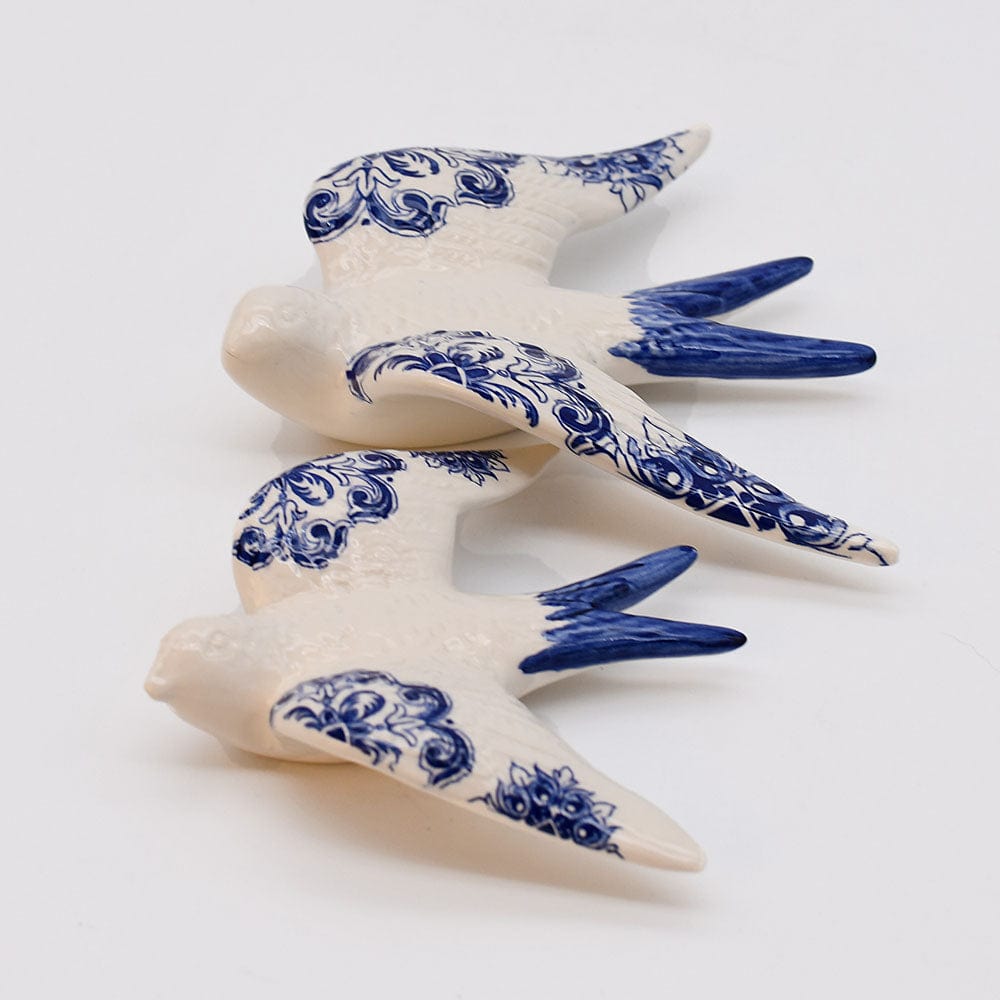 Azulejos I Ceramic Swallow - Blue