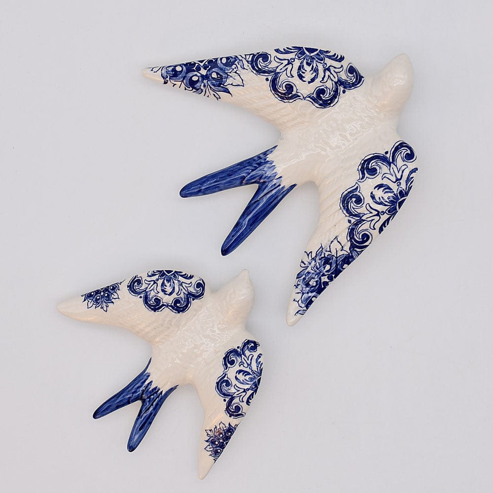 Azulejos I Ceramic Swallow - Blue