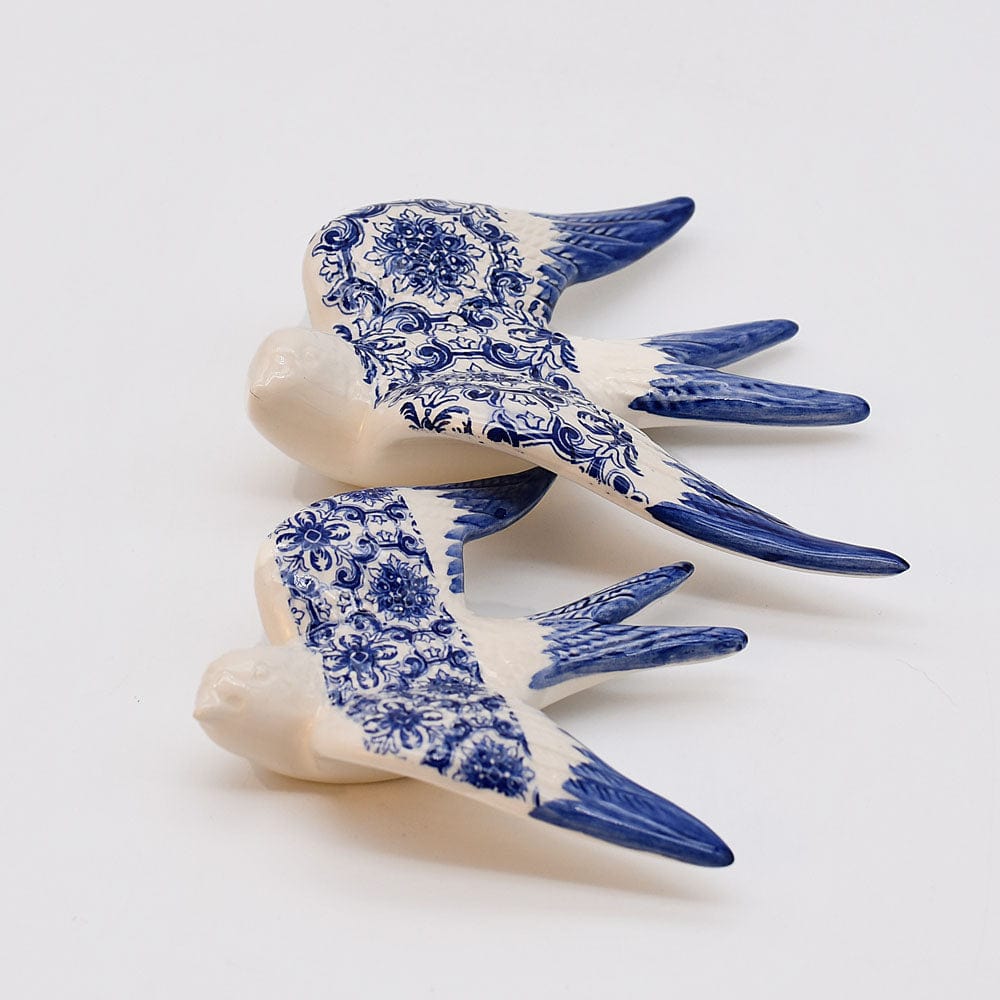 Azulejos I Ceramic Swallow - Blue