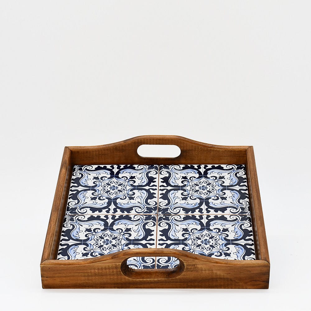 Azulejos I Square Serving Tray