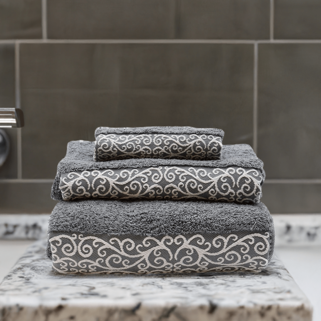 Bath Set - White & Grey