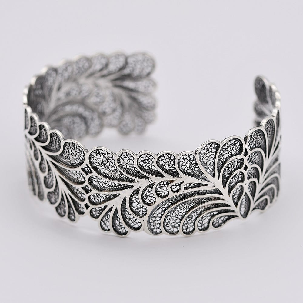 Bracelet manchette en argent