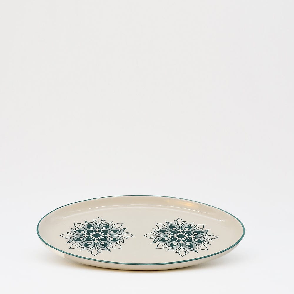 Brasão I Ceramic Serving Dish 10.2'' - Green