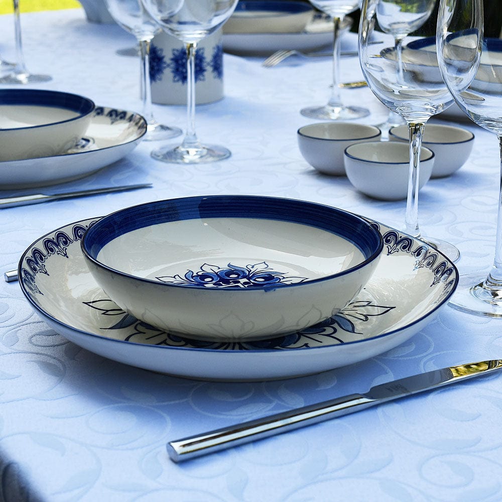 Brasão I Ceramic Soup Plate 7.5'' - Blue