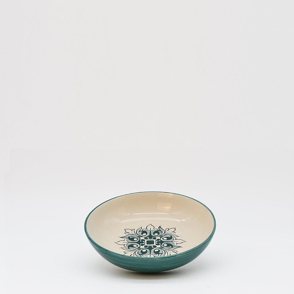 Brasão I Ceramic Soup Plate 7.5'' - Green