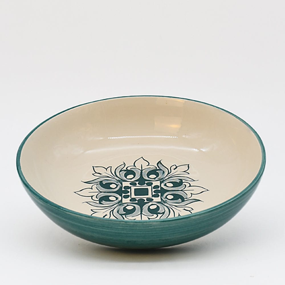 Brasão I Ceramic Soup Plate 7.5'' - Green