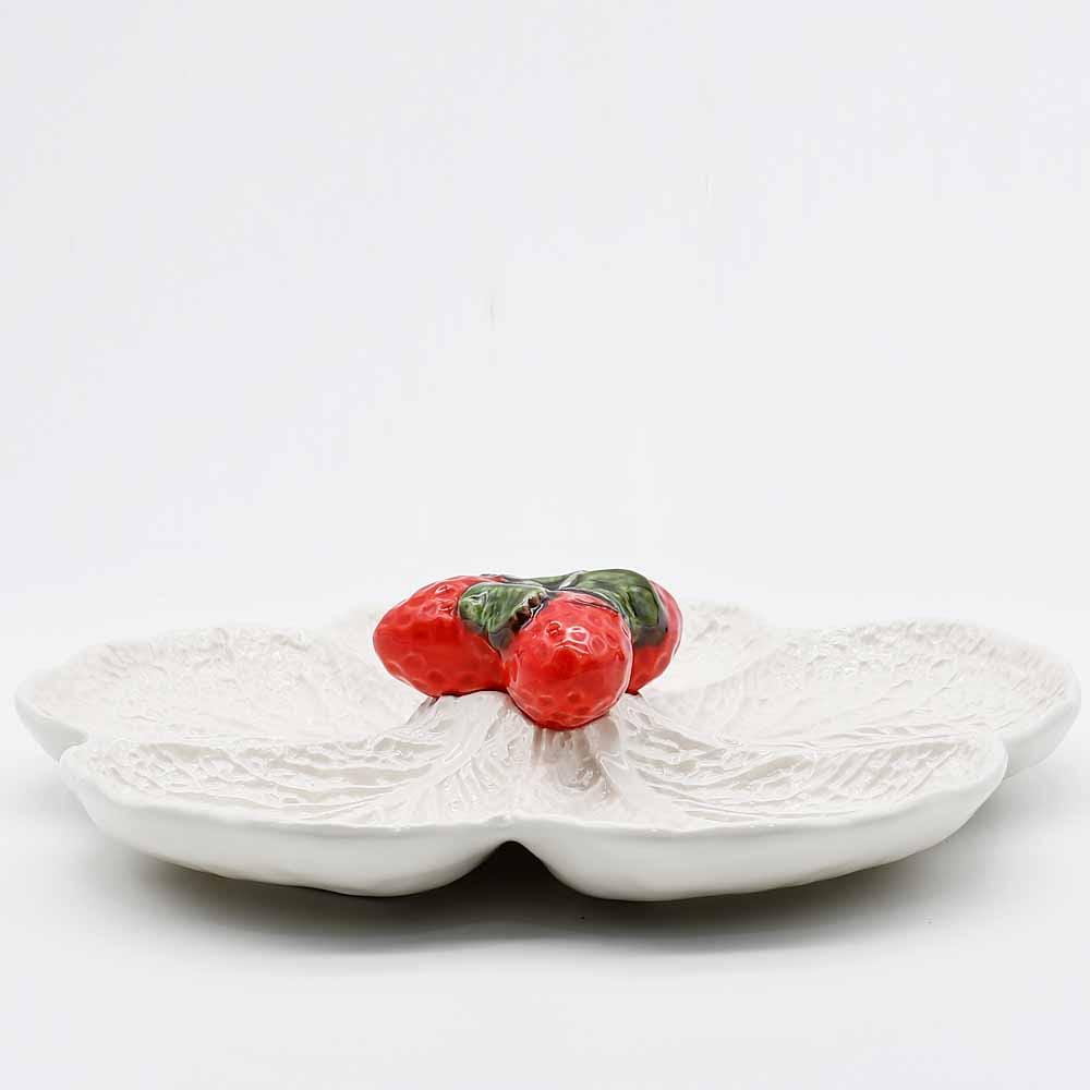 Cabbage-shaped Ceramic Serving Dish - White