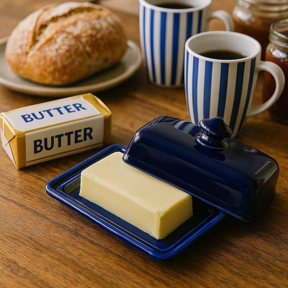 Ceramic Butter Dish - Blue