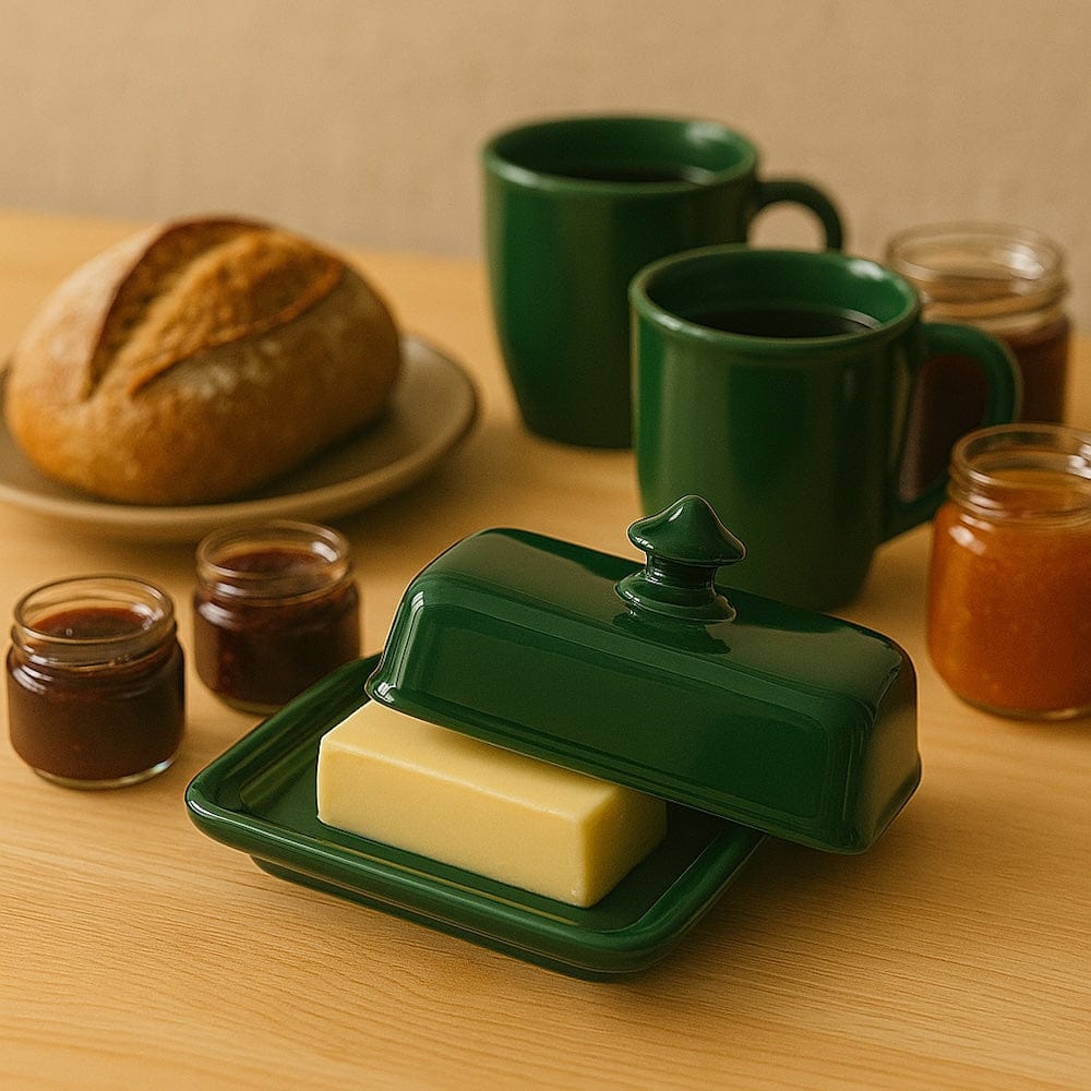 Ceramic Butter Dish - Green