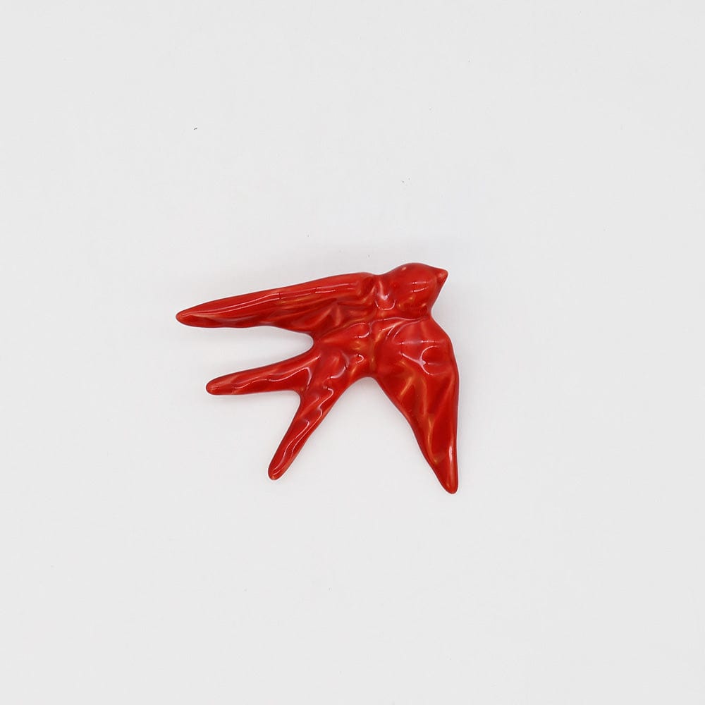 Ceramic Swallow Origami Style - Red