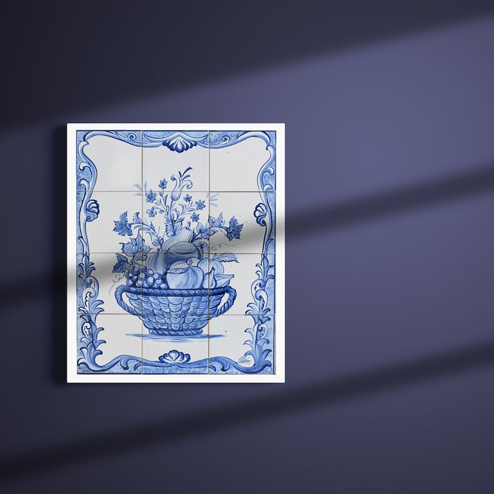 Ceramic tile Mural of 12 Azulejos - 24x18''