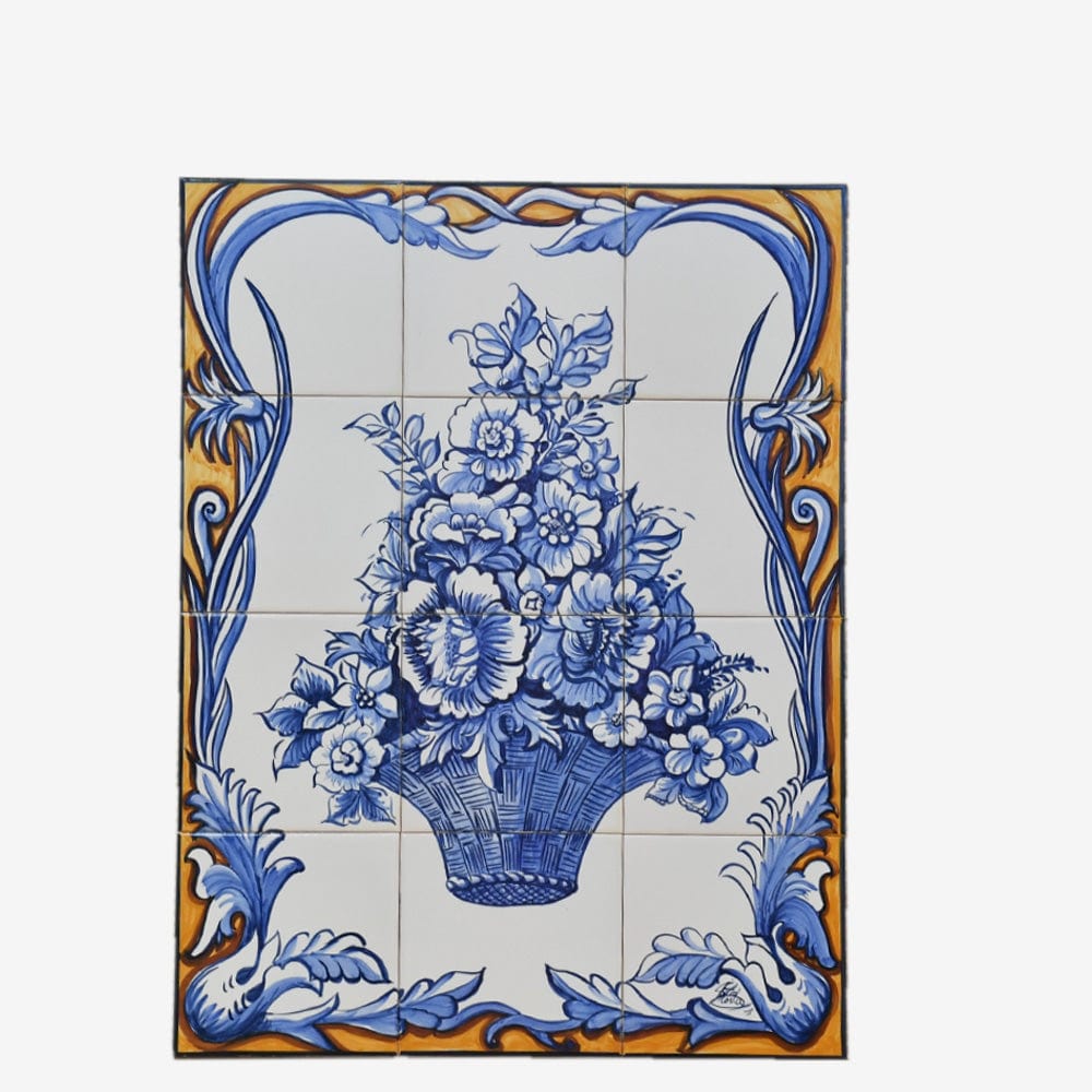 Ceramic tile Mural of 12 Azulejos - 24x18''