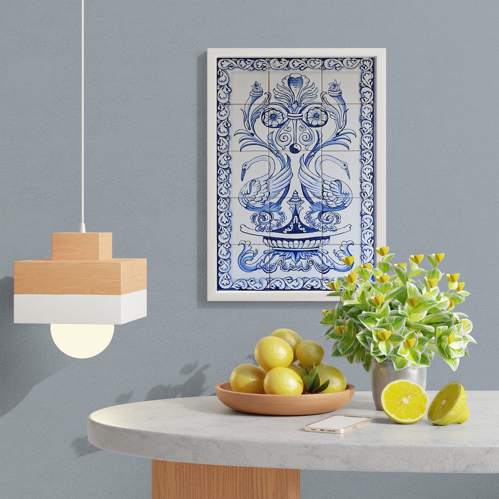 Ceramic tile Mural of 15 azulejos - 30x18''