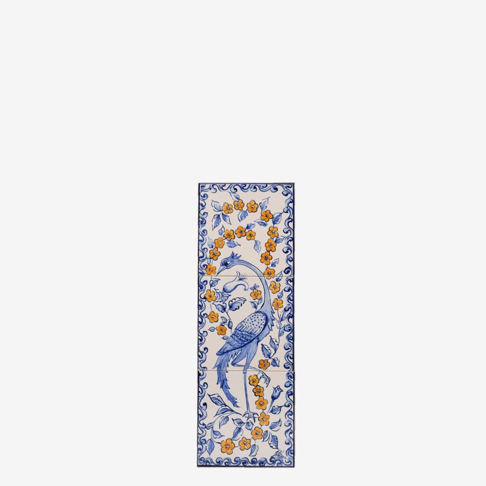 Ceramic tile Mural of 3 azulejos - 18x6''