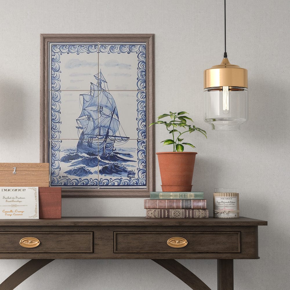 Ceramic tile Mural of 6 azulejos - 18x12''