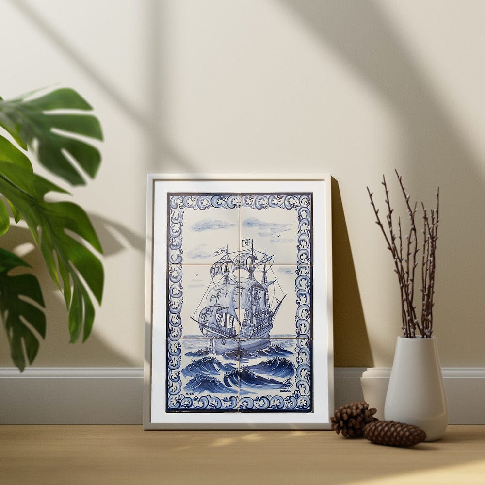 Ceramic tile Mural of 6 azulejos - 18x12''