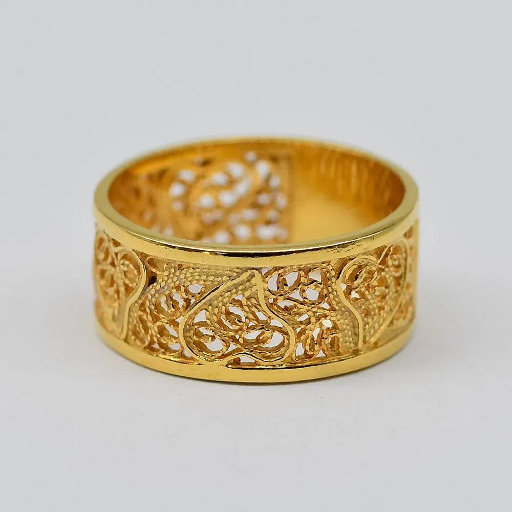 Coração de Viana I Gold-plated Silver Filigree Ring 0.1 oz