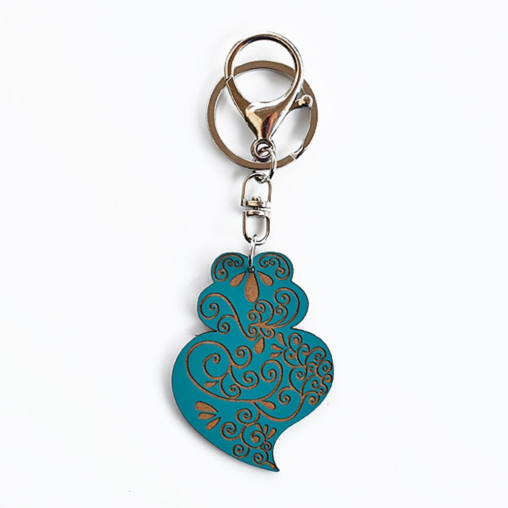 Coração de Viana I Key Ring - 11 colors Turquoise