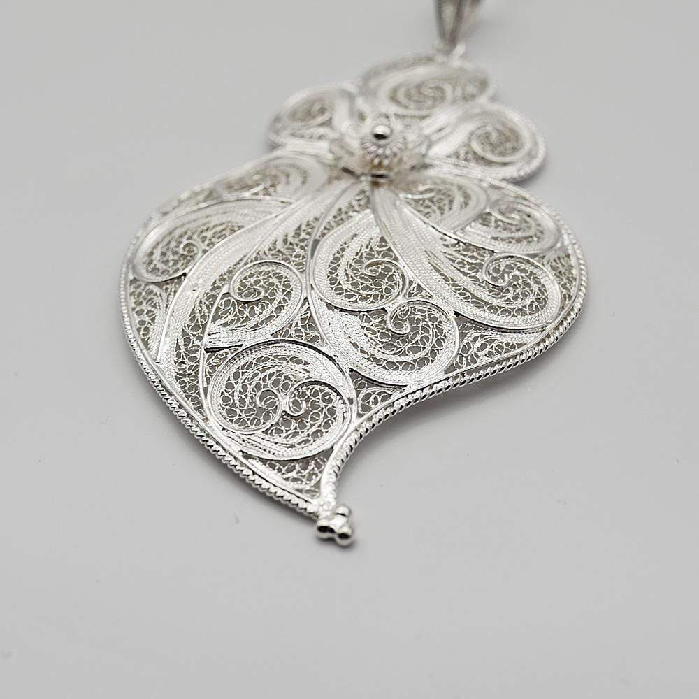 Coração de Viana I Silver Filigree Pendant 0.7 oz - 3.5''