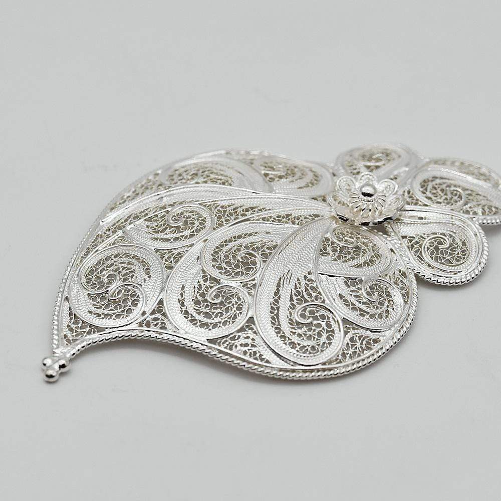 Coração de Viana I Silver Filigree Pendant 0.7 oz - 3.5''
