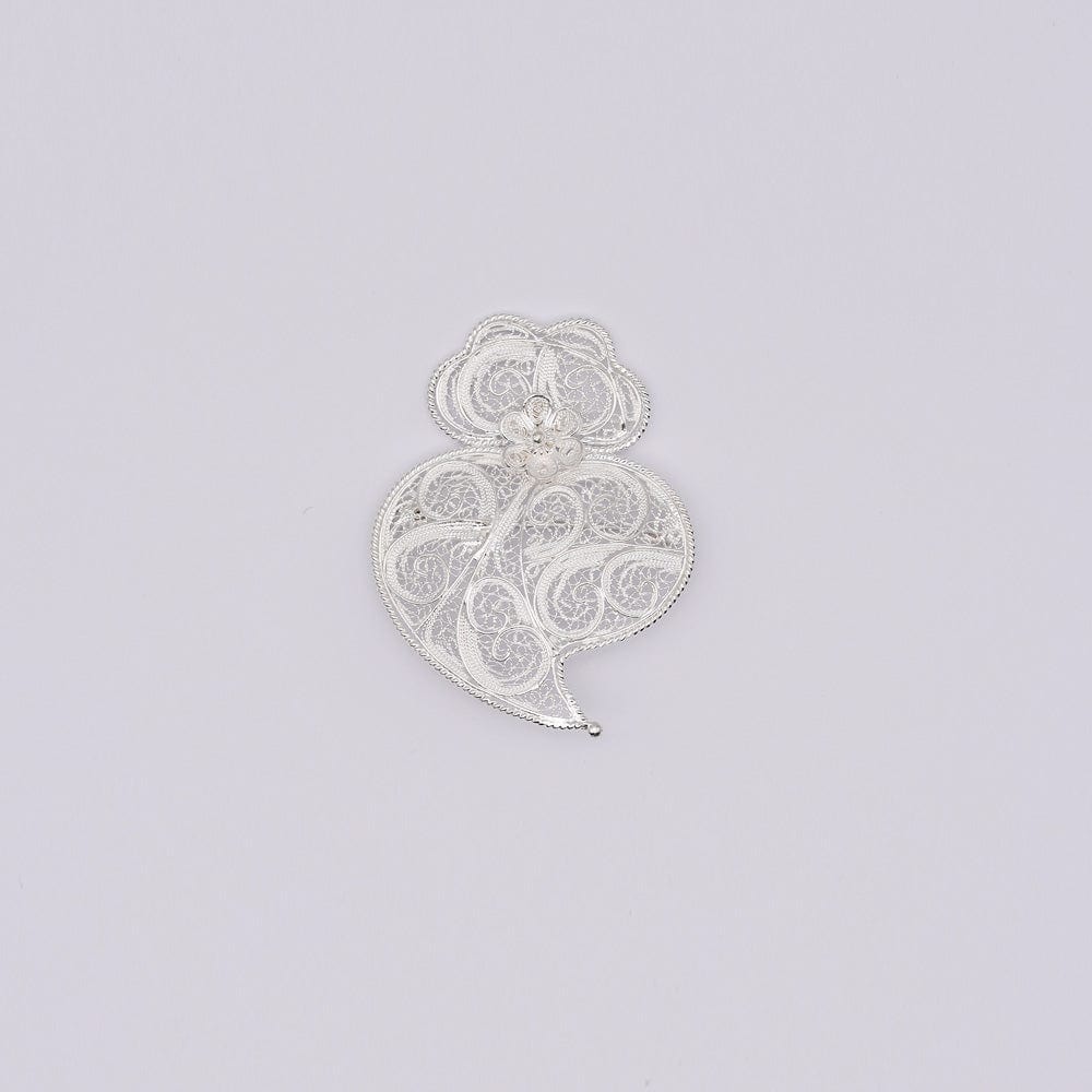 Coração de Viana I Silver Filigree Pin 0.4 oz - 2.4"