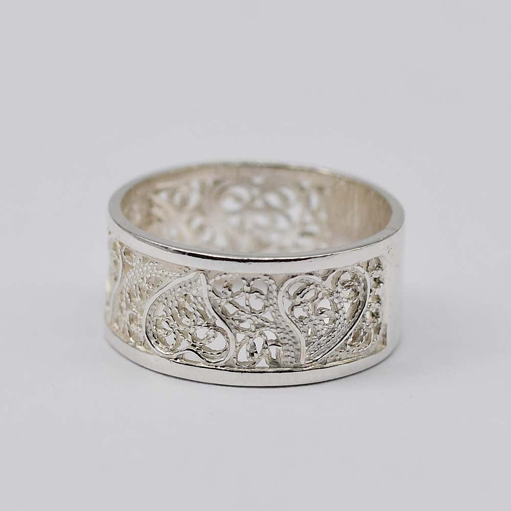 Coração de Viana I Silver Filigree Ring 0.1 oz