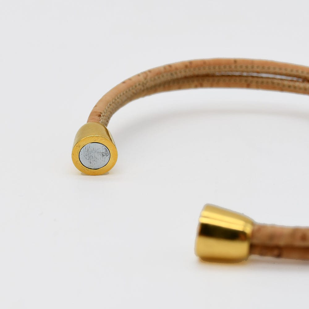Cork Bracelet with honey-tone Beads