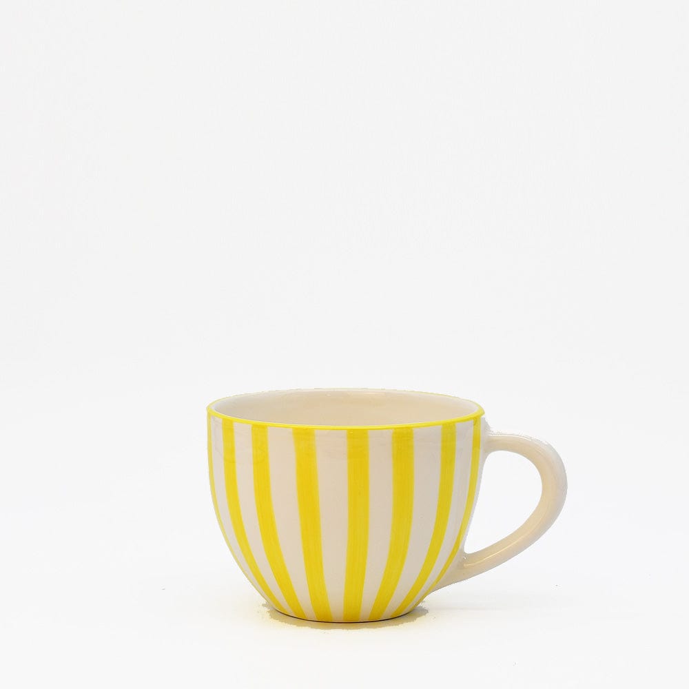 Costa Nova Mar | Striped Ceramic Large Mug - Yellow