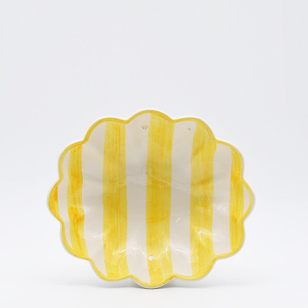 Costa Nova Mar | Striped Ceramic Plate - Yellow