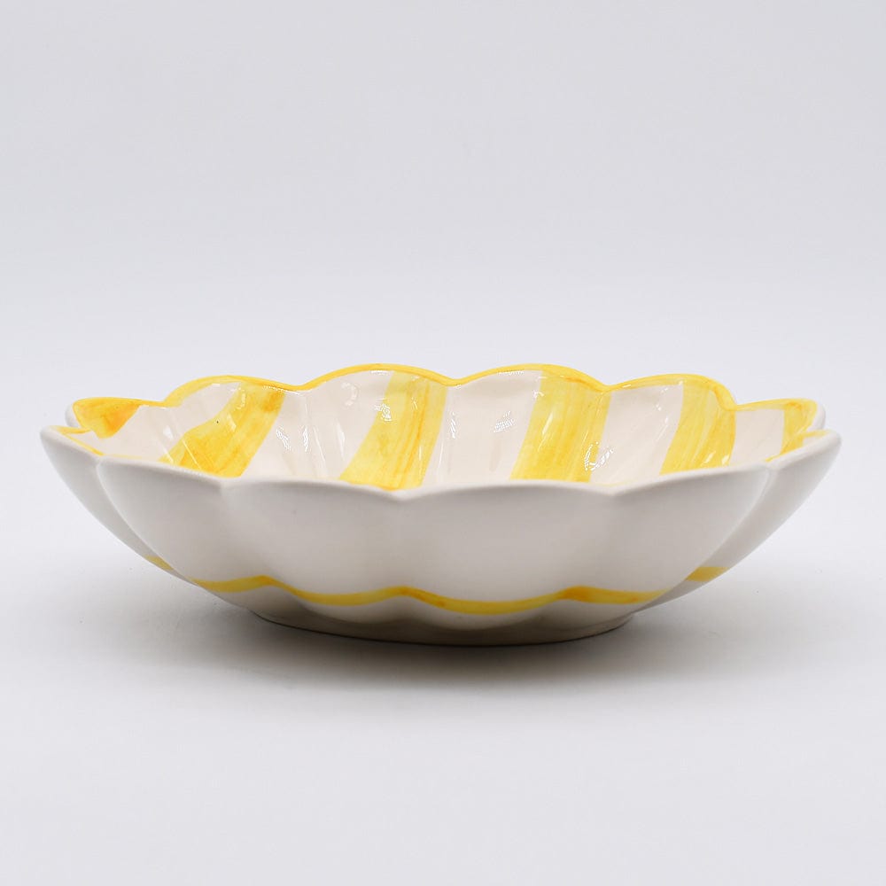 Costa Nova Mar | Striped Ceramic Plate - Yellow
