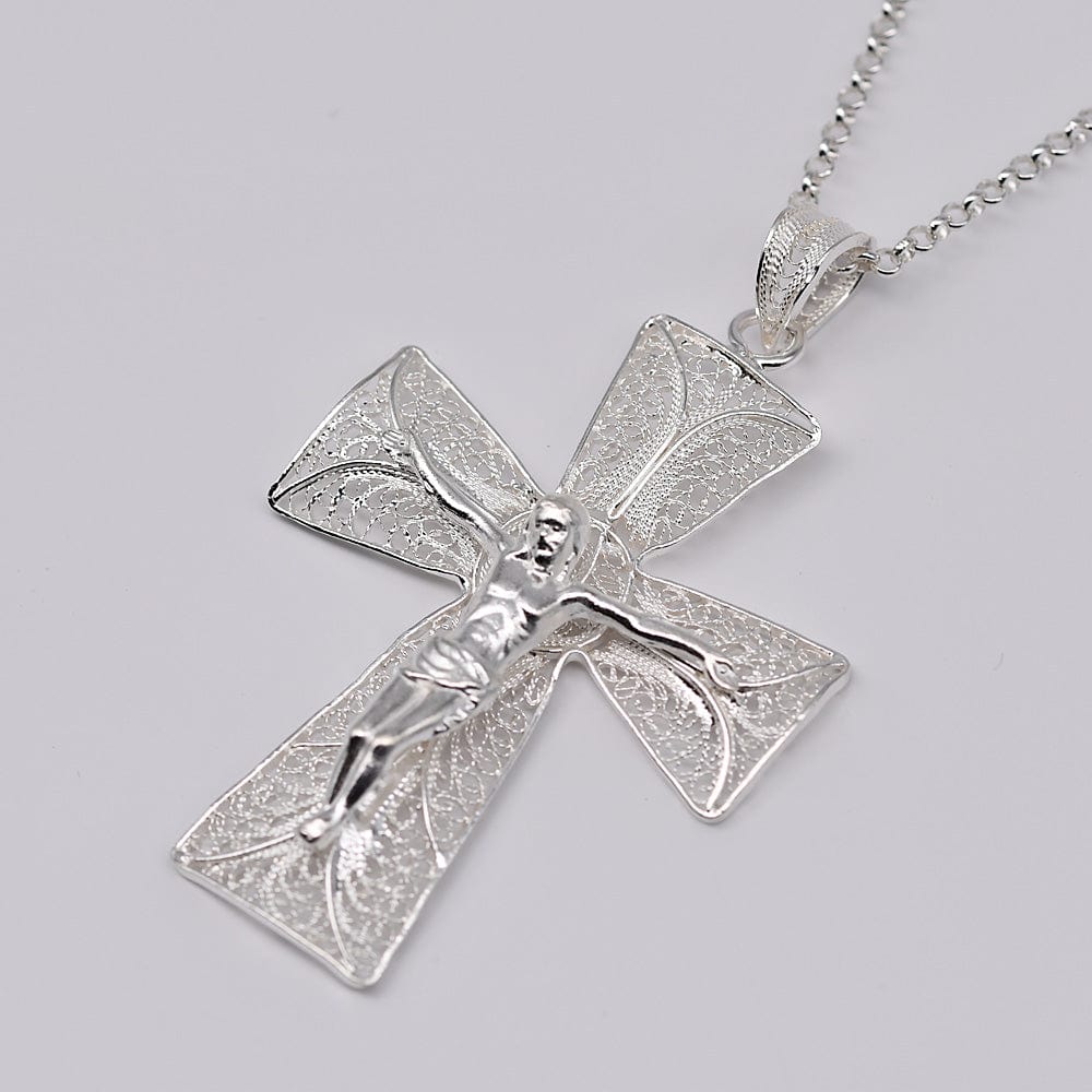 Crucifixo I Silver Filigree Pendant 0.3 oz - 2.0''
