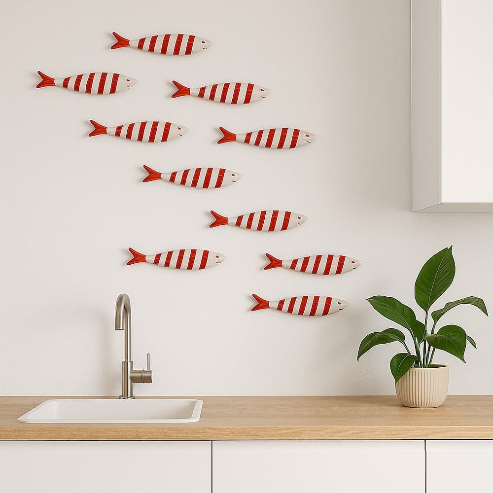 Decorative Smiling Sardine - Red
