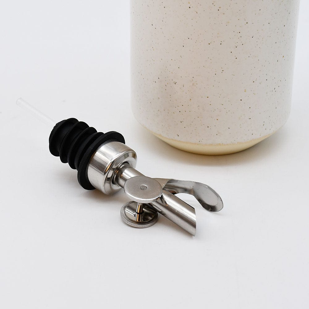 Fattoria I Stoneware Oil Carafe with self-closing spout