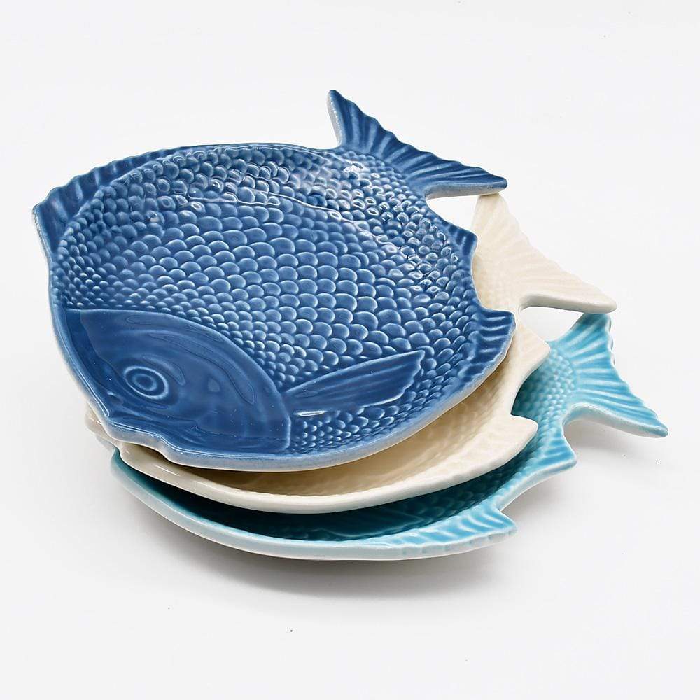 Fish-shaped Ceramic Bread/Butter Plate - Off-white