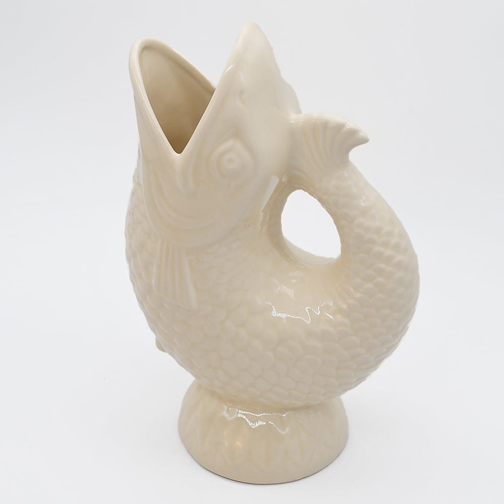 Fish-shaped Ceramic Pitcher - Off-white