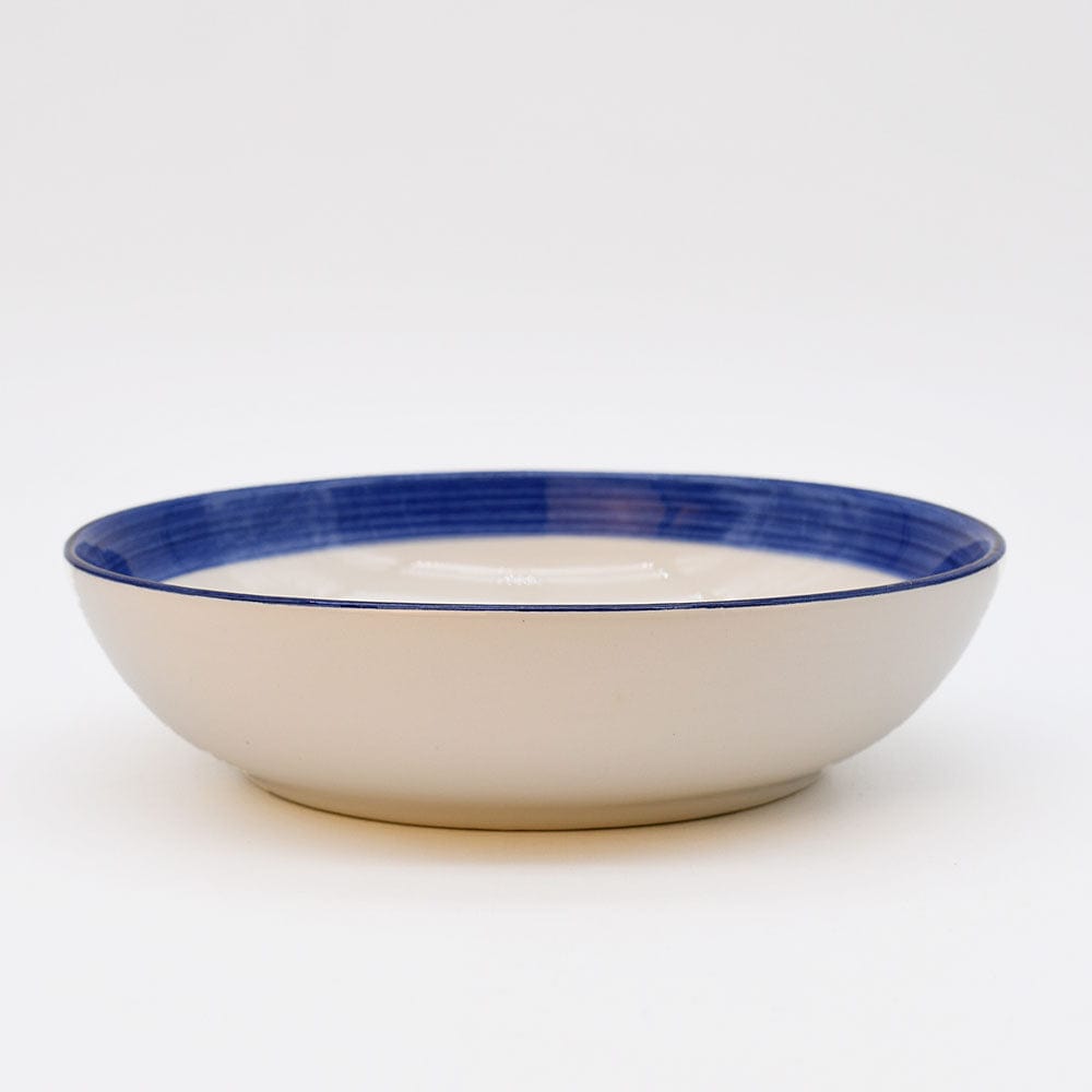 Floral I Ceramic Soup Plate 7.5'' - Blue