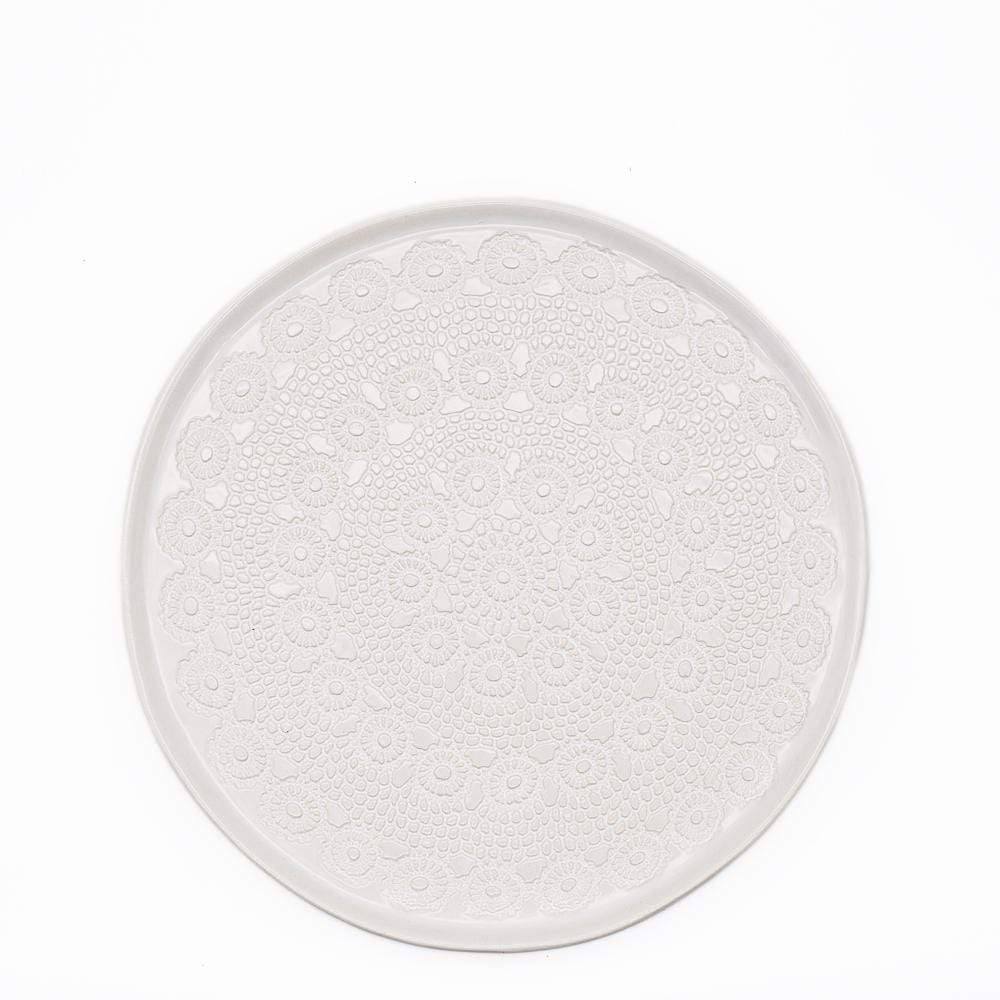 Flores I White plate - 10.6''