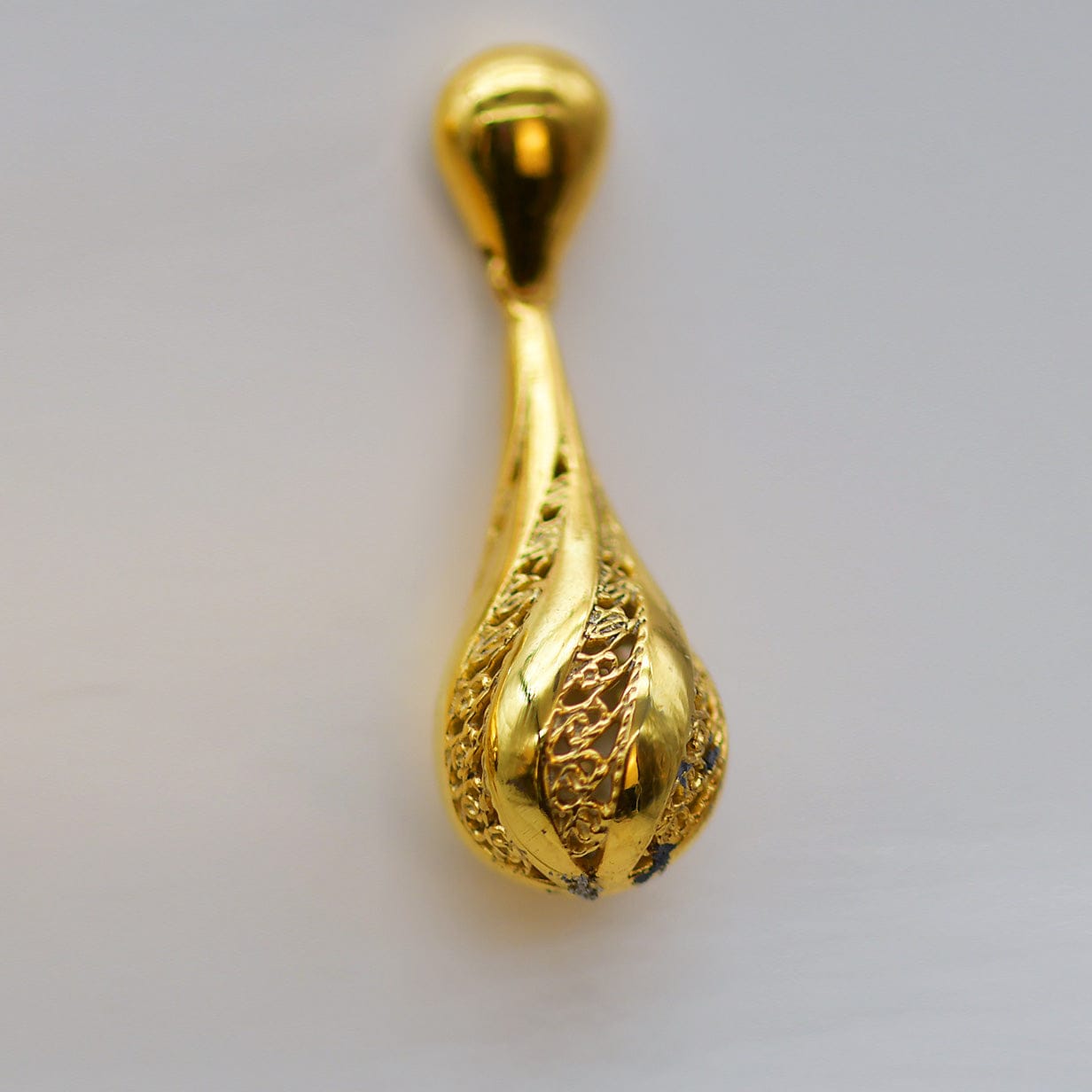 Gota de Luz I Boucles d'oreilles en argent doré