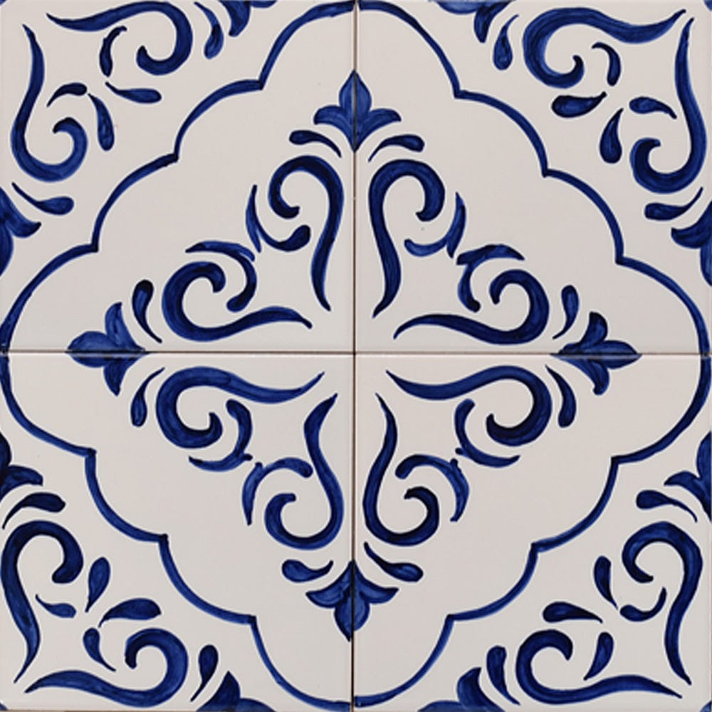 Joined Tile Panel of 4 azulejos 12X12''