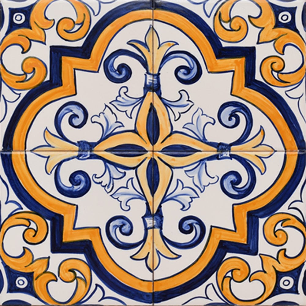 Joined Tile Panel of 4 azulejos 12X12''