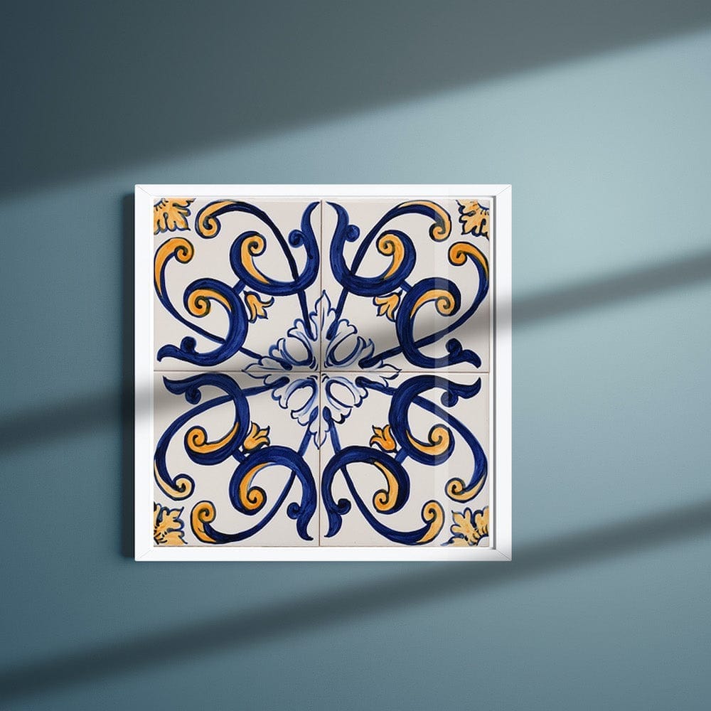 Joined Tile Panel of 4 azulejos 12X12''