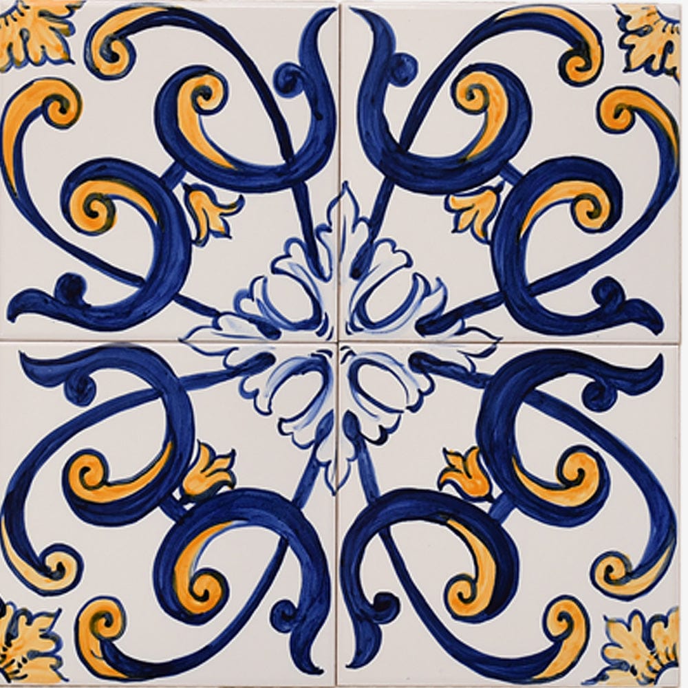 Joined Tile Panel of 4 azulejos 12X12''