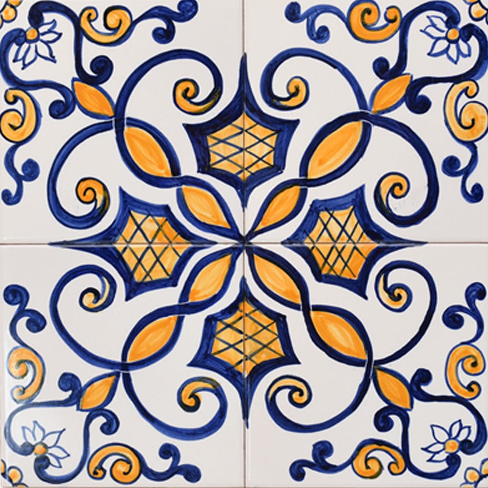 Joined Tile Panel of 4 azulejos 12X12''