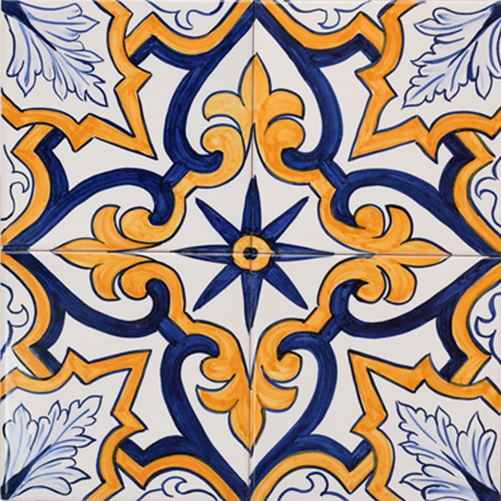 Joined Tile Panel of 4 azulejos 12X12''