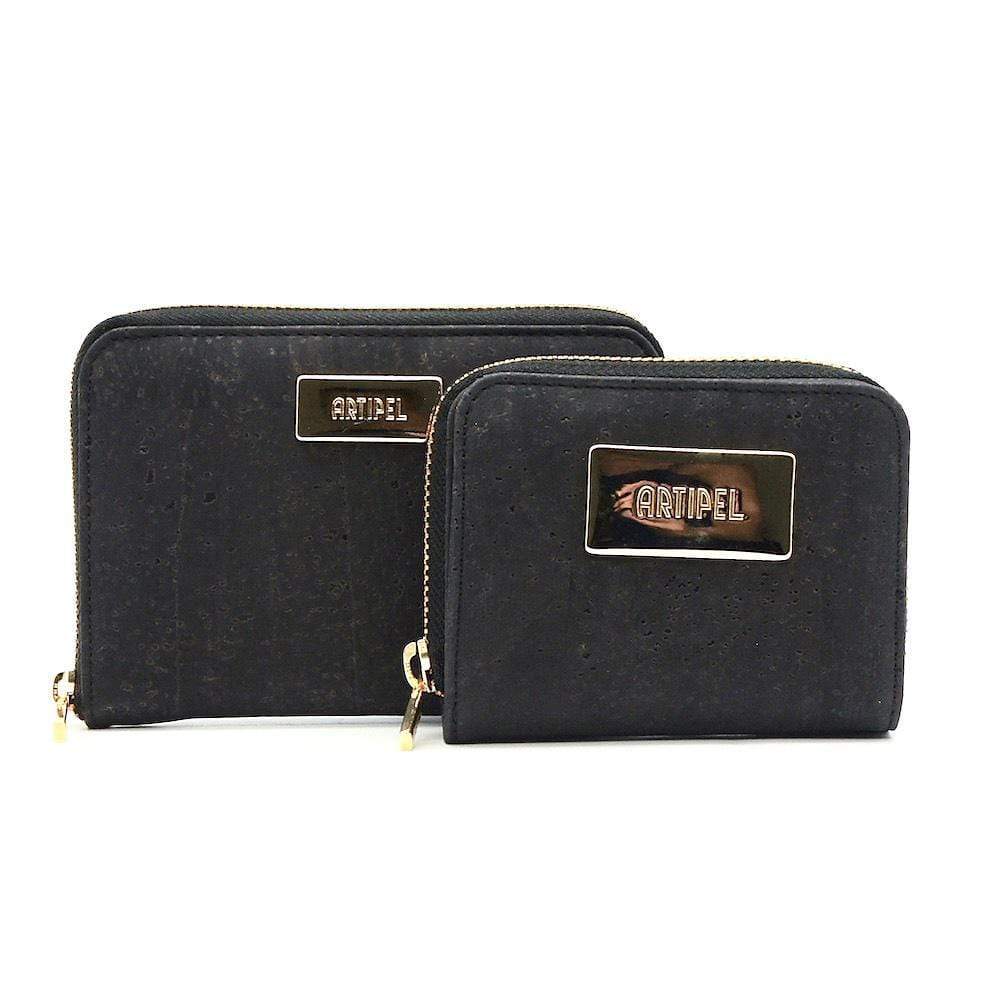Large Cork Wallet - Black